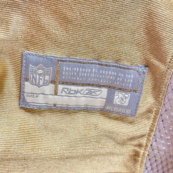 Reebok Saints Gold Silver Drew Brees No. 9 Rhinestone NFL Football Jersey Size M - Picture 10 of 13